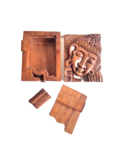 Boite mystère Bouddha en bois